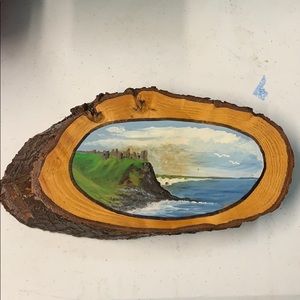 Wood carving DUNLUCE CASTLE CO. Antrim Display